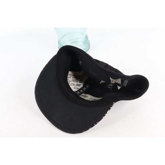 Vintage Tap Out MMA Fighting Spell Out Flex Fit Fitted Hat Cap Black Size Small - Picture 6 of 7